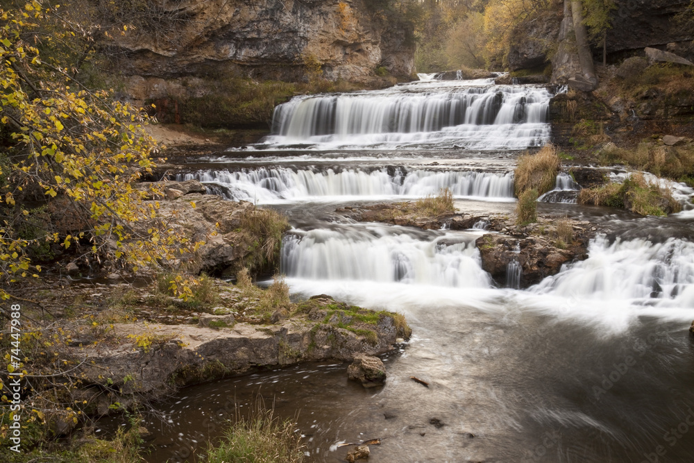 Fototapeta premium Willow Falls In Autumn