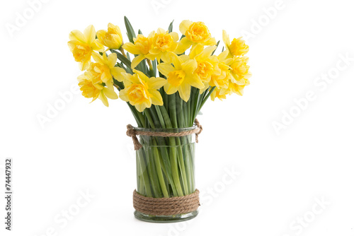 Fototapeta Naklejka Na Ścianę i Meble -  Gefüllte Narzissen in einer Vase