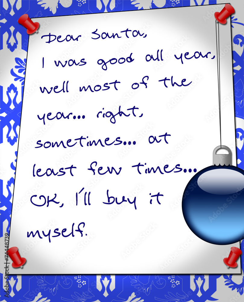 a funny message to Santa Claus Stock Illustration Adobe Stock