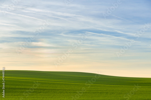 simple landscape with sky at twilight
