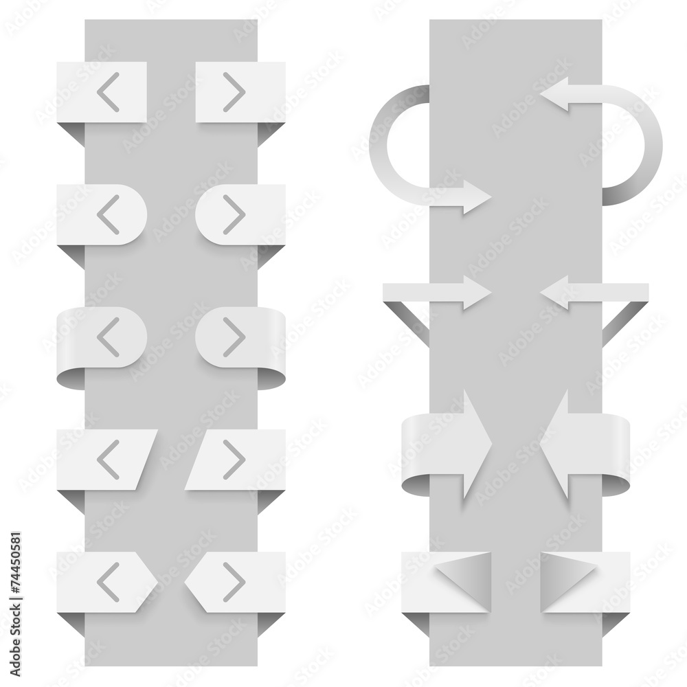 Arrows vector template for slider web elements.