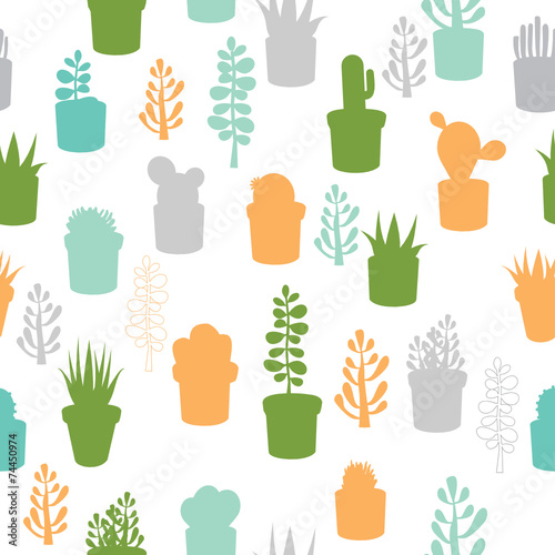 Succulent seamless pattern