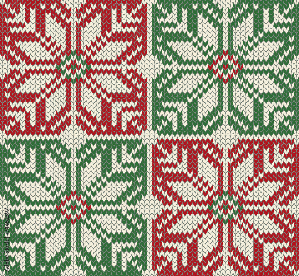 Knitted Seamless Christmas pattern