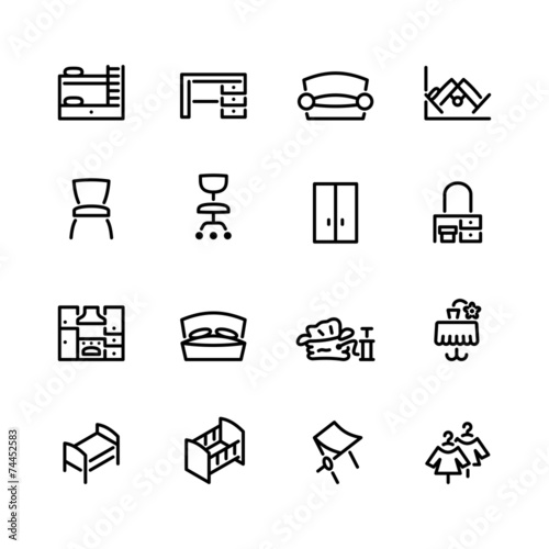 furniture icon set