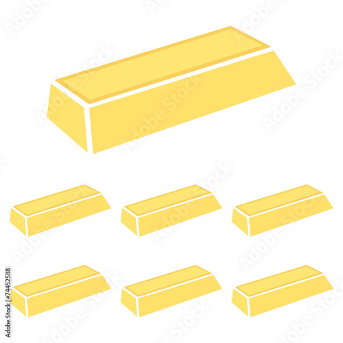 Realistic gold bars