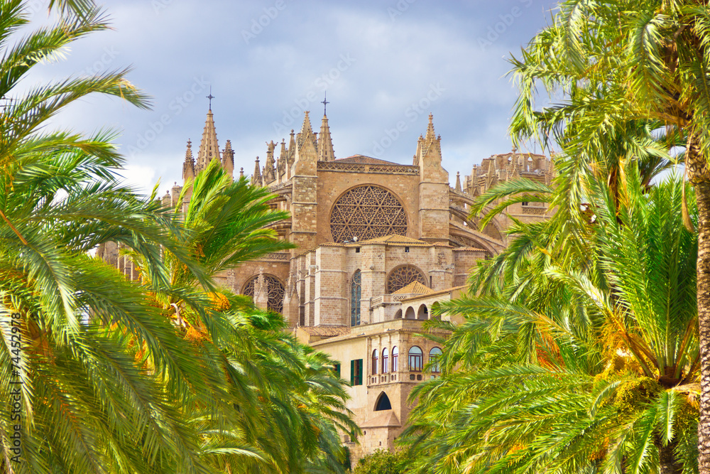 The Cathedral of Santa Maria of Palma de Mallorca, La Seu, Spain