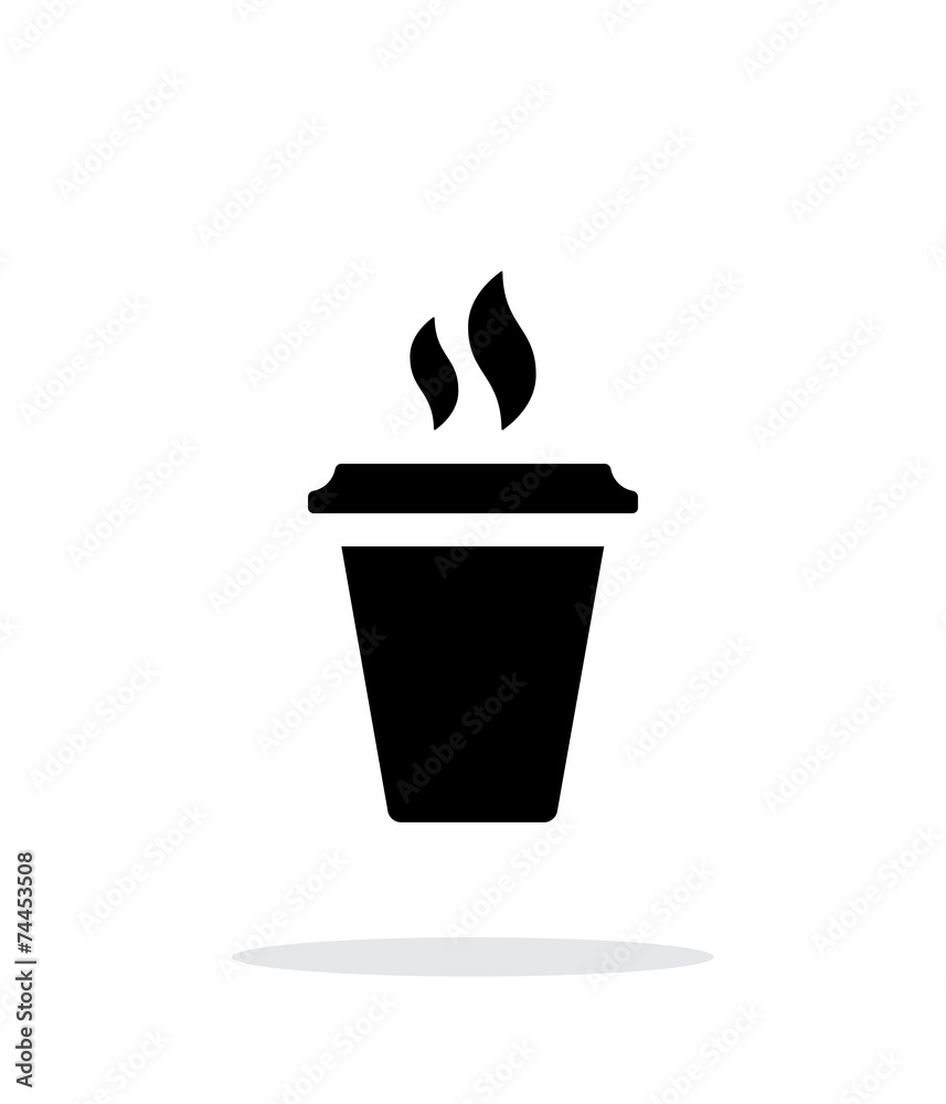 Plastic cup simple icon on white background.