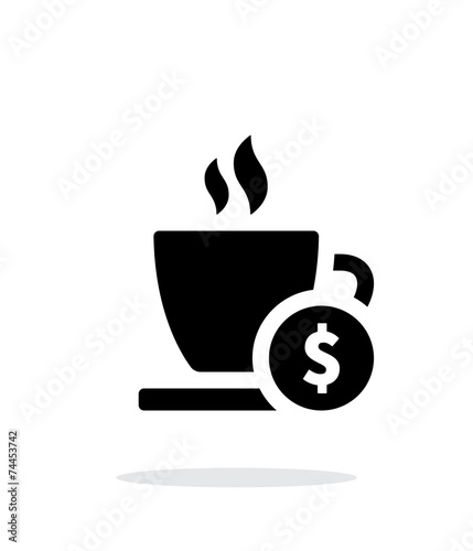 Cup price simple icon on white background.