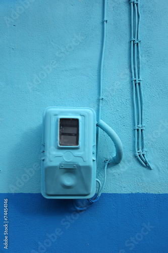 Electric energy meter old electromechanical type © portokalis