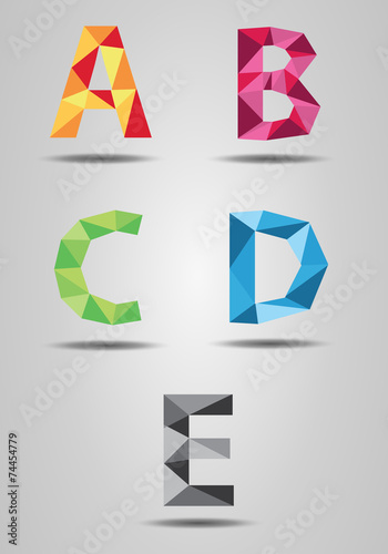 Colorful letters in the air