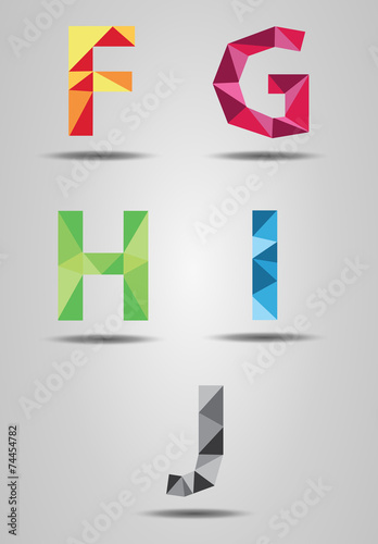 Colorful letters in the air