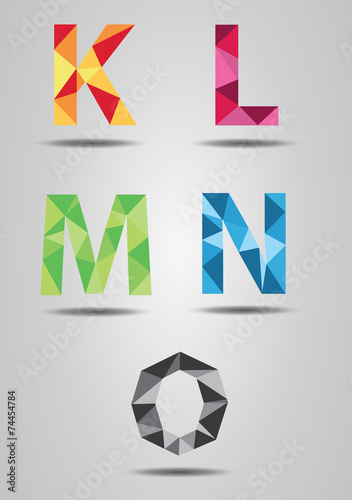 Colorful letters in the air