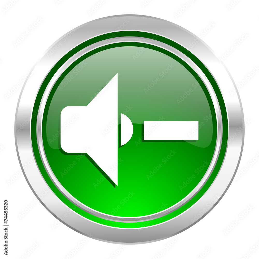 speaker volume icon, green button, music sign speaker volume icon, green button, music sign