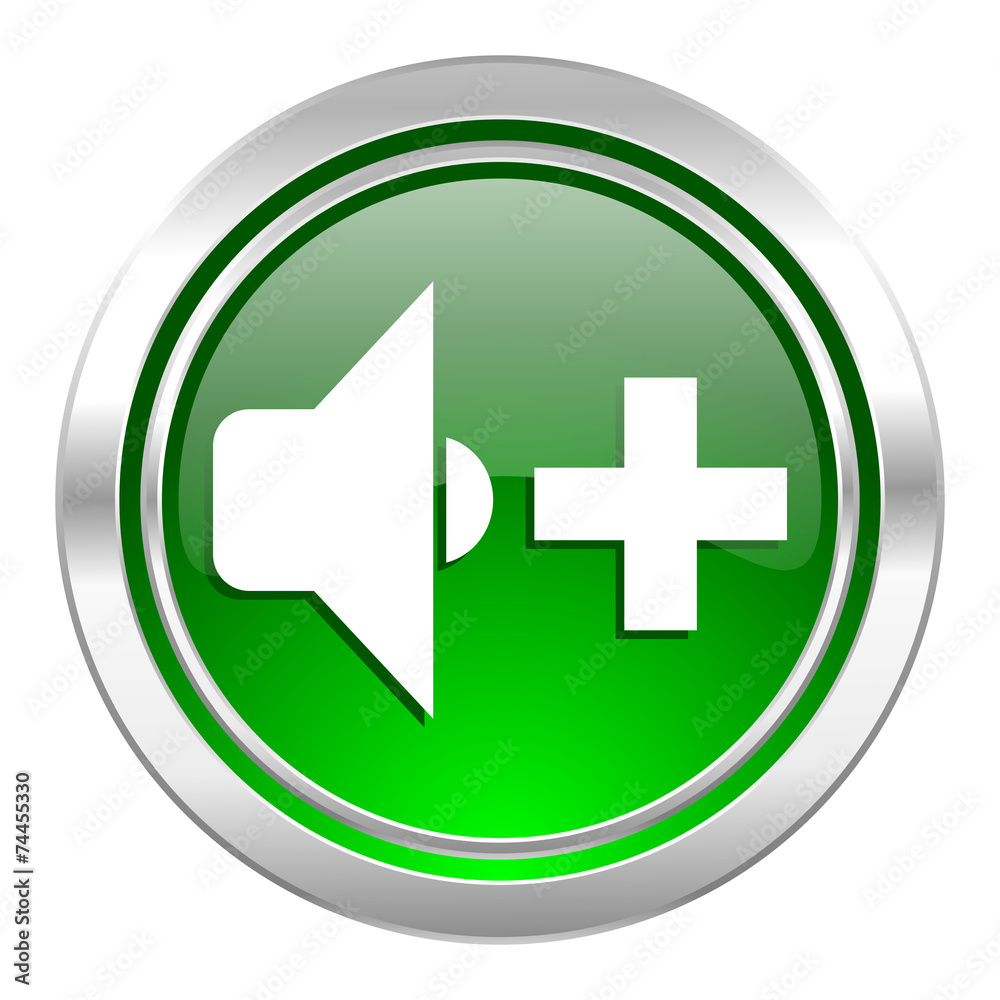 speaker volume icon, green button, music sign speaker volume icon, green button, music sign