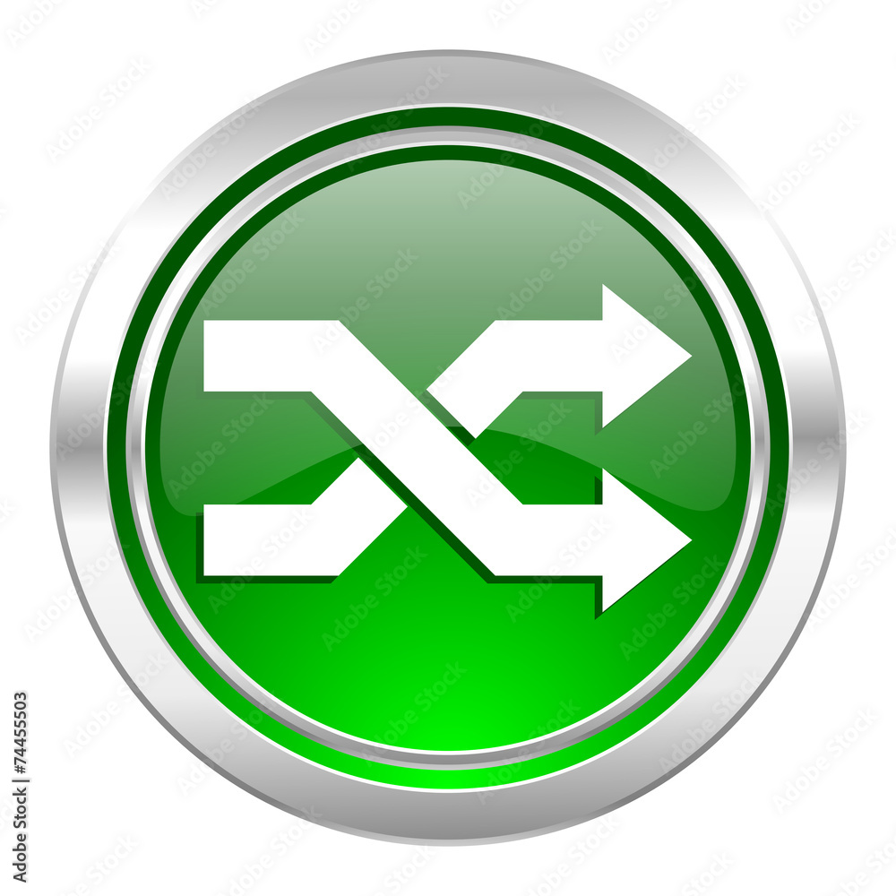 aleatory icon, green button aleatory icon, green button