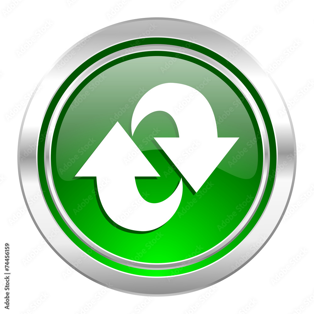 rotation icon, green button, refresh sign rotation icon, green button, refresh sign