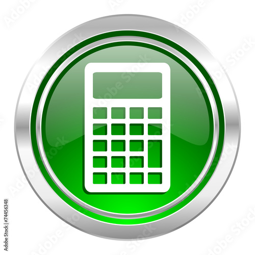 calculator icon, green button