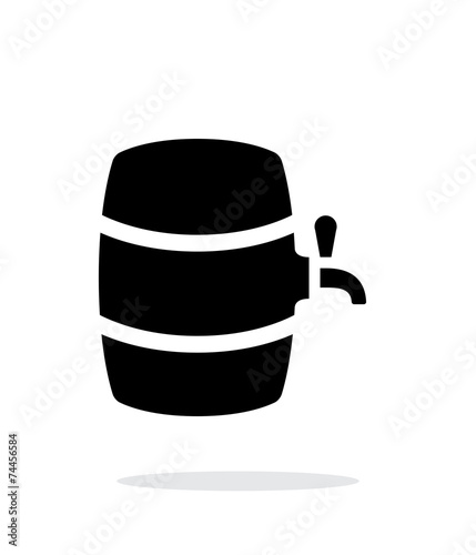 Beer barrel simple icon on white background.