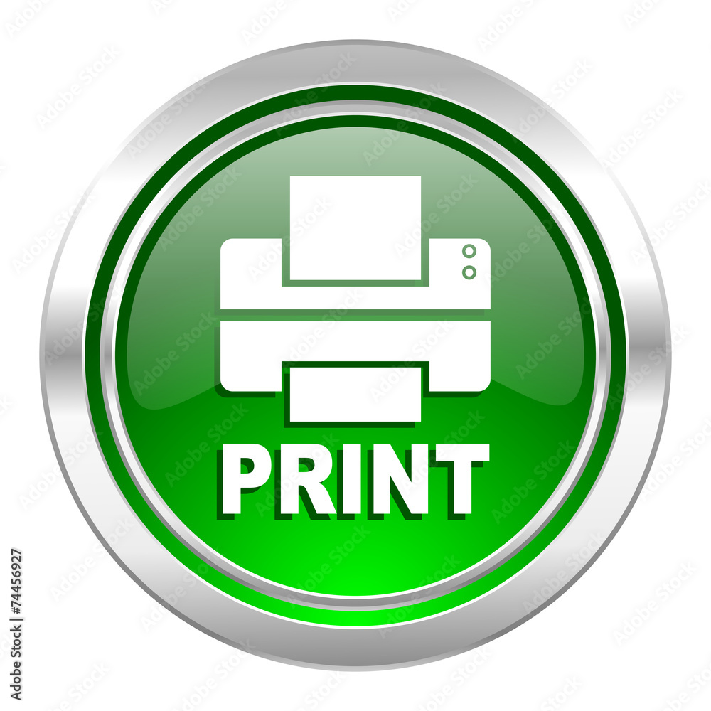 printer icon, green button, print sign printer icon, green button, print sign