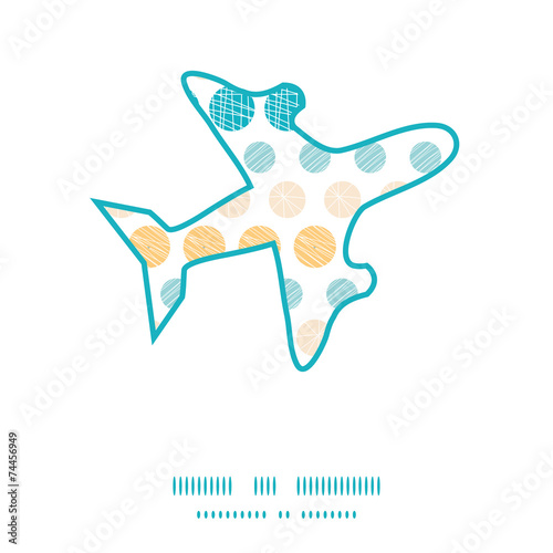 Vector texture circles stripes abstract airplane silhouette