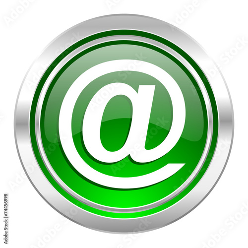 email icon, green button
