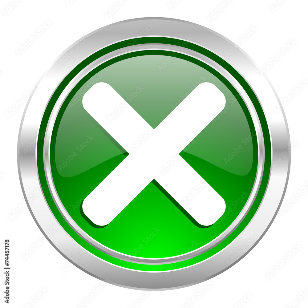 cancel icon, green button, x sign cancel icon, green button, x sign
