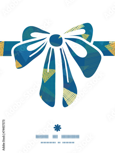 Vector abstract fabric triangles gift bow silhouette pattern