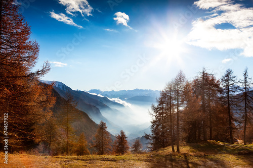 Mountain landscape in autumn: Val d'Aosta, Italy