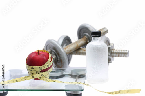 Exercise and healthy diet concept