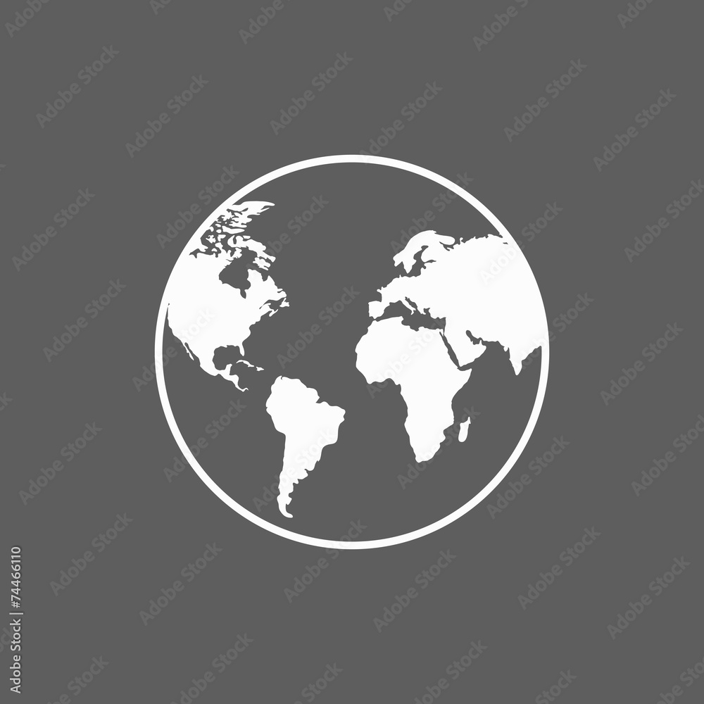 World Icon Rectangle world icon Stock Vector | Adobe Stock