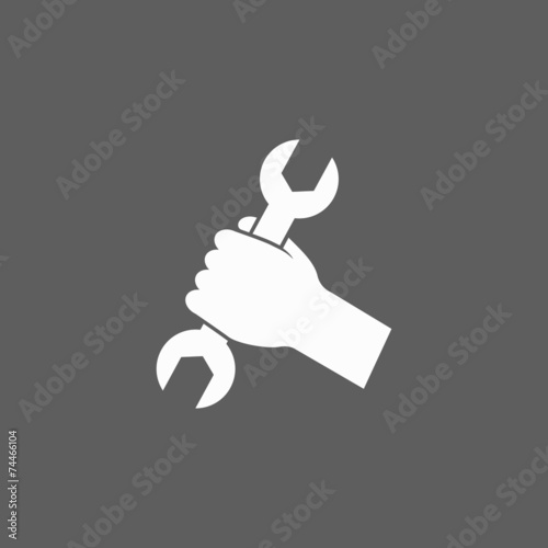 wrench in hand icon