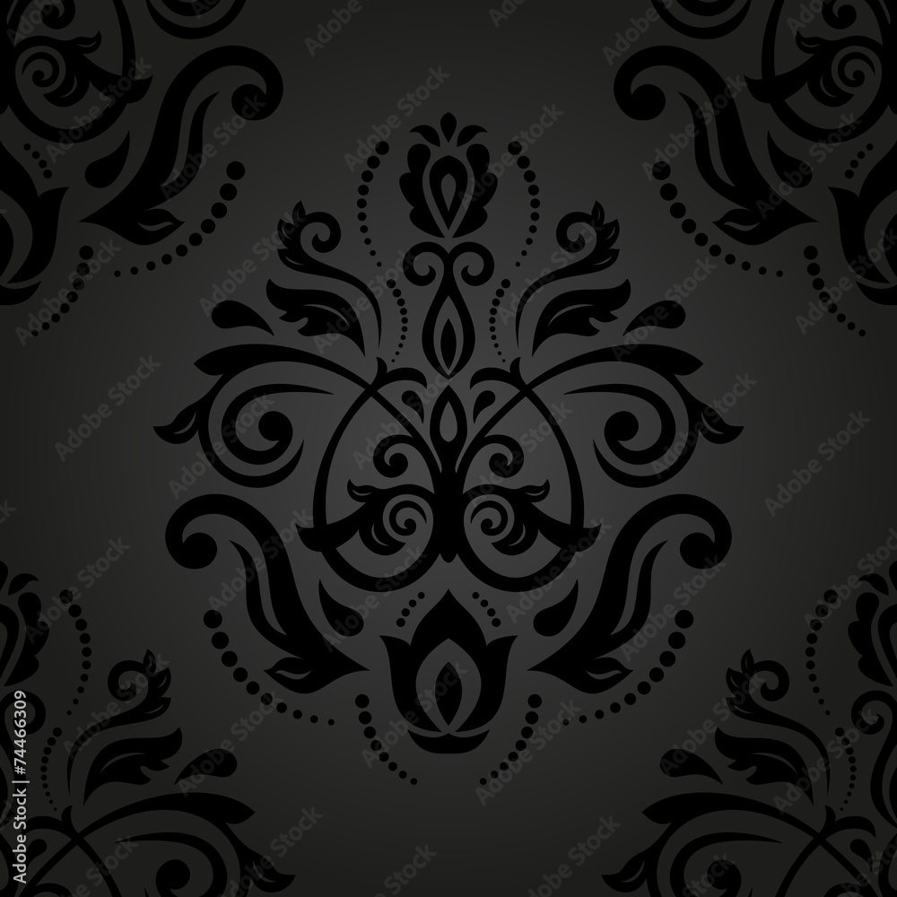 Damask Seamless Vector Pattern. Orient Background Damask Seamless Vector Pattern. Orient Background