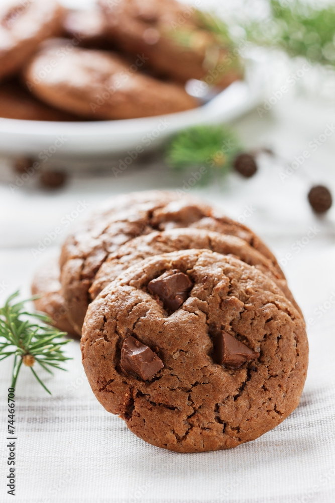 Fototapeta premium sweet chocolate cookies or biscuit