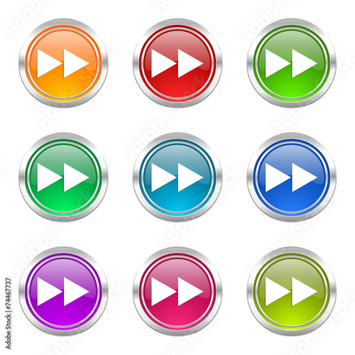 next colorful vector icons set
