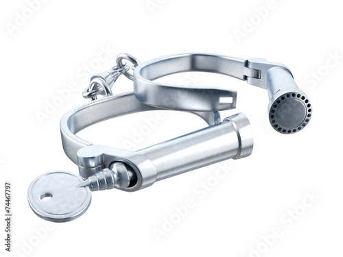 Handcuffs. 3D isolated