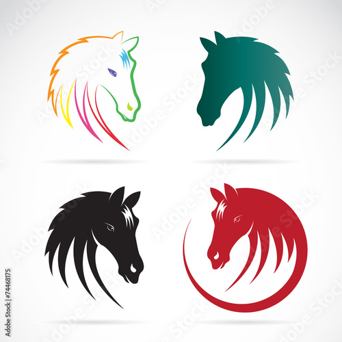 Vector images of horse design on a white background
