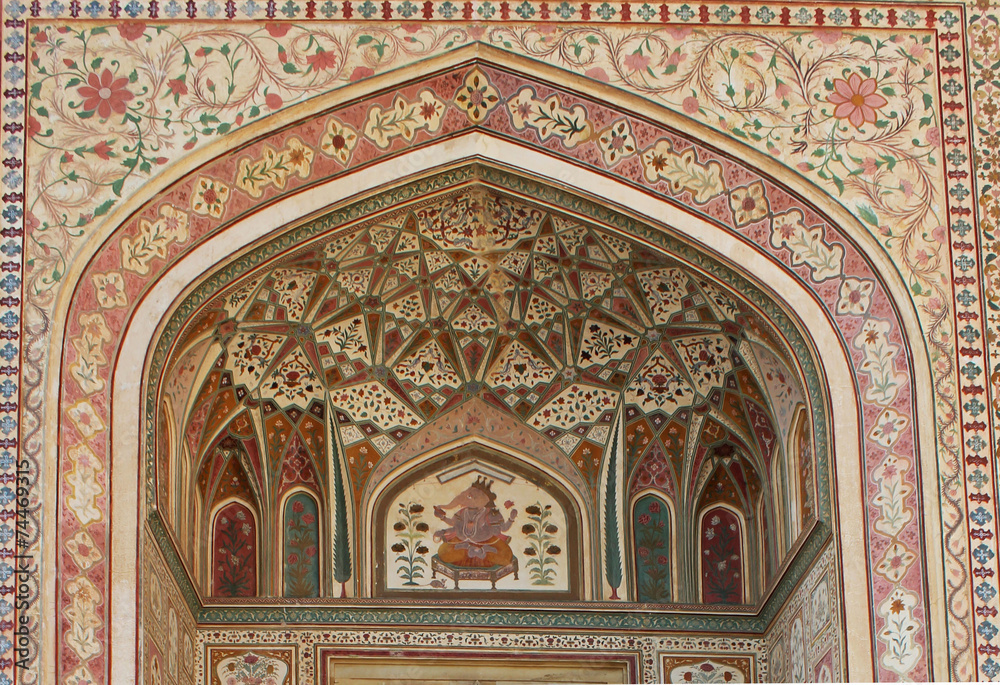Architectural detailof the arch of Ganesh Pol, India