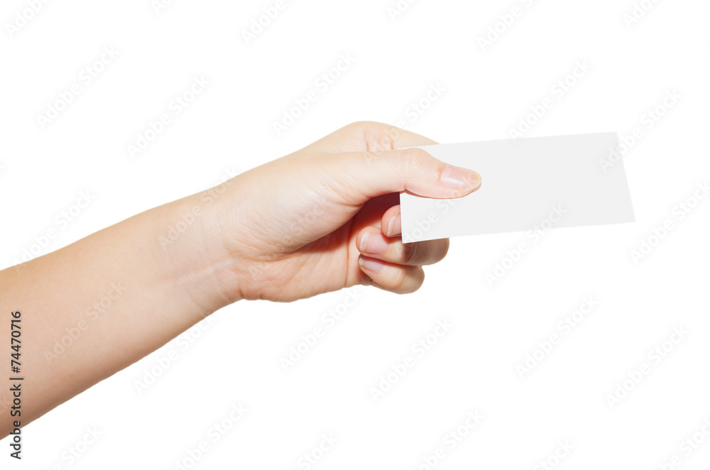 Obraz premium hand holding card