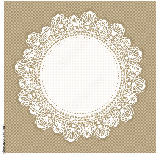 Vintage round lace frame