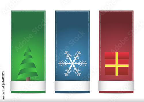 Three christmas name tags