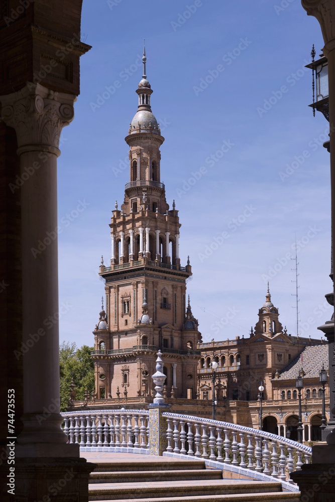 View of the Plaza of Spain, Seville, Spain