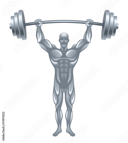 Athlete with barbell