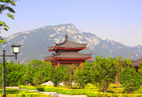 Ancient pavilions in Shaolin, China