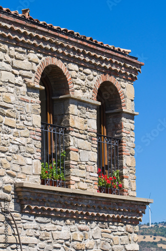 Panoramic view of Guardia Perticara. Basilicata. Italy. photo