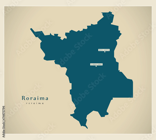 Modern Map - Roraima BR