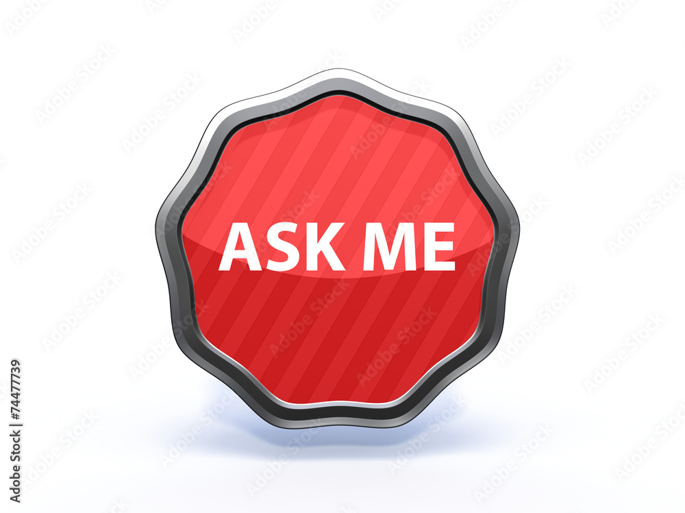 ask me star icon on white background ask me star icon on white background