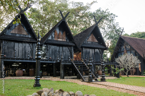 the art of Black house museum in Thailand photo