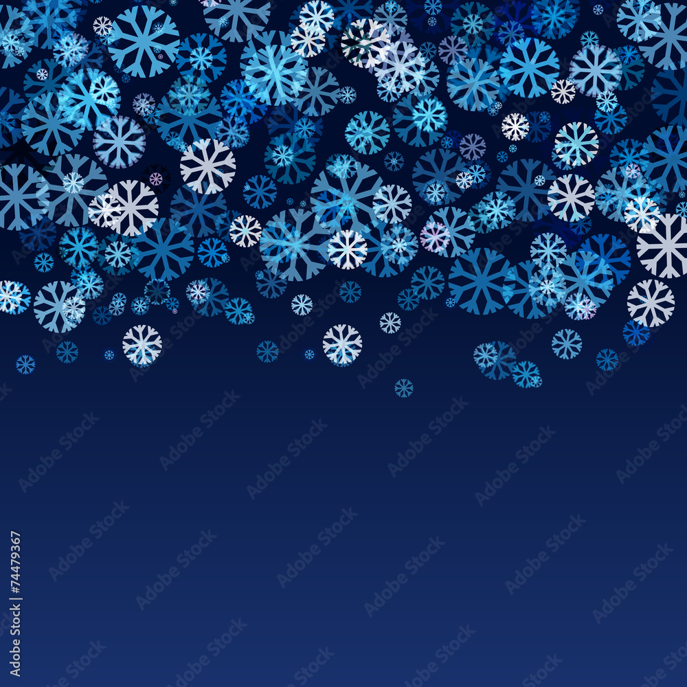 Abstract blurred lights and snowflakes background with space for Abstract blurred lights and snowflakes background with space for