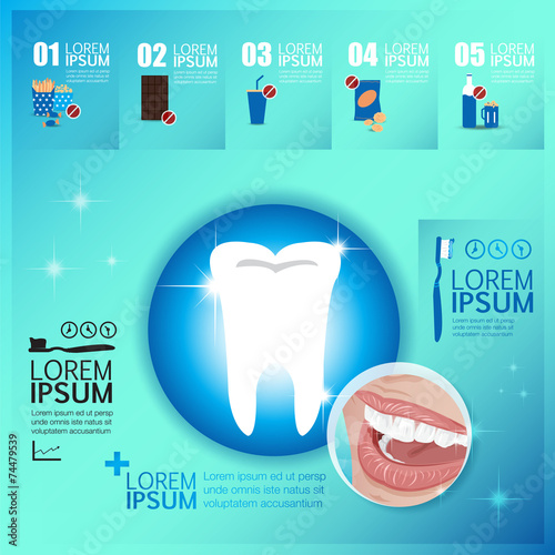 Tooth healthy infographics