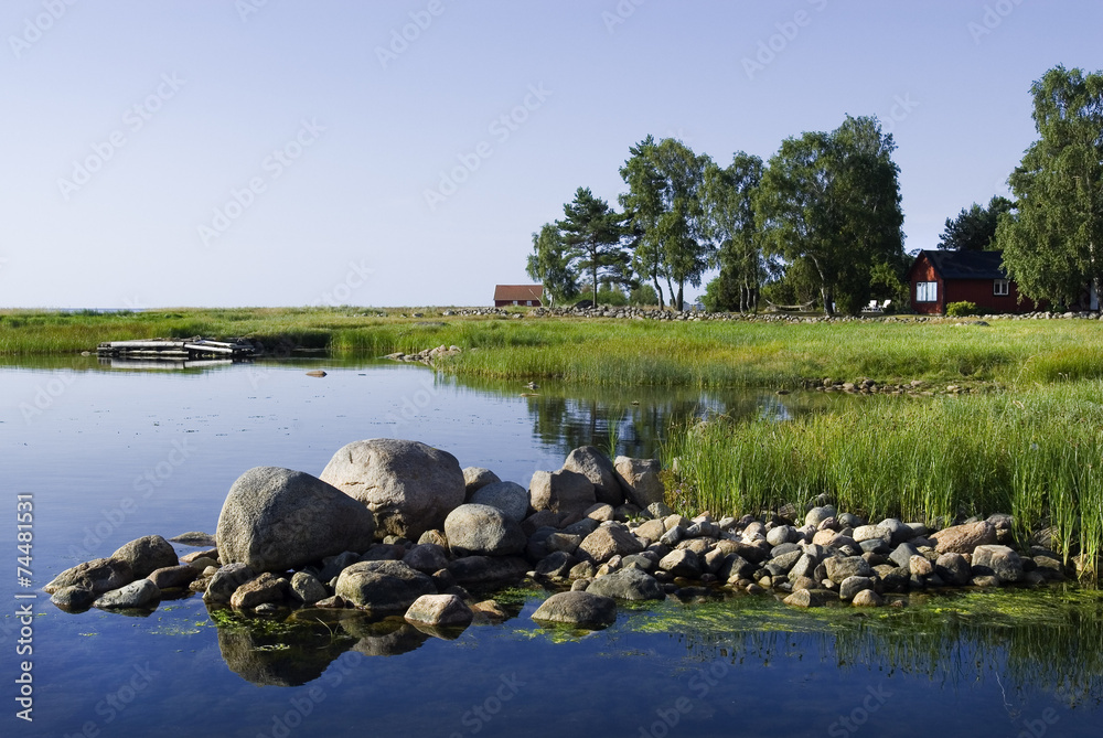 Küstenlandschaft in Bergkvara, östliches Schweden Küstenlandschaft in Bergkvara, östliches Schweden
